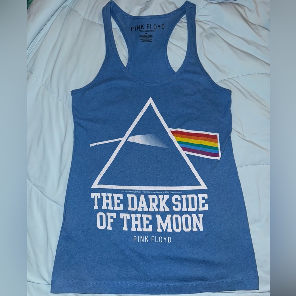 PINK FLOYD “DARK SIDE OF THE MOON” Racerback Tank Top size Medium in Blue